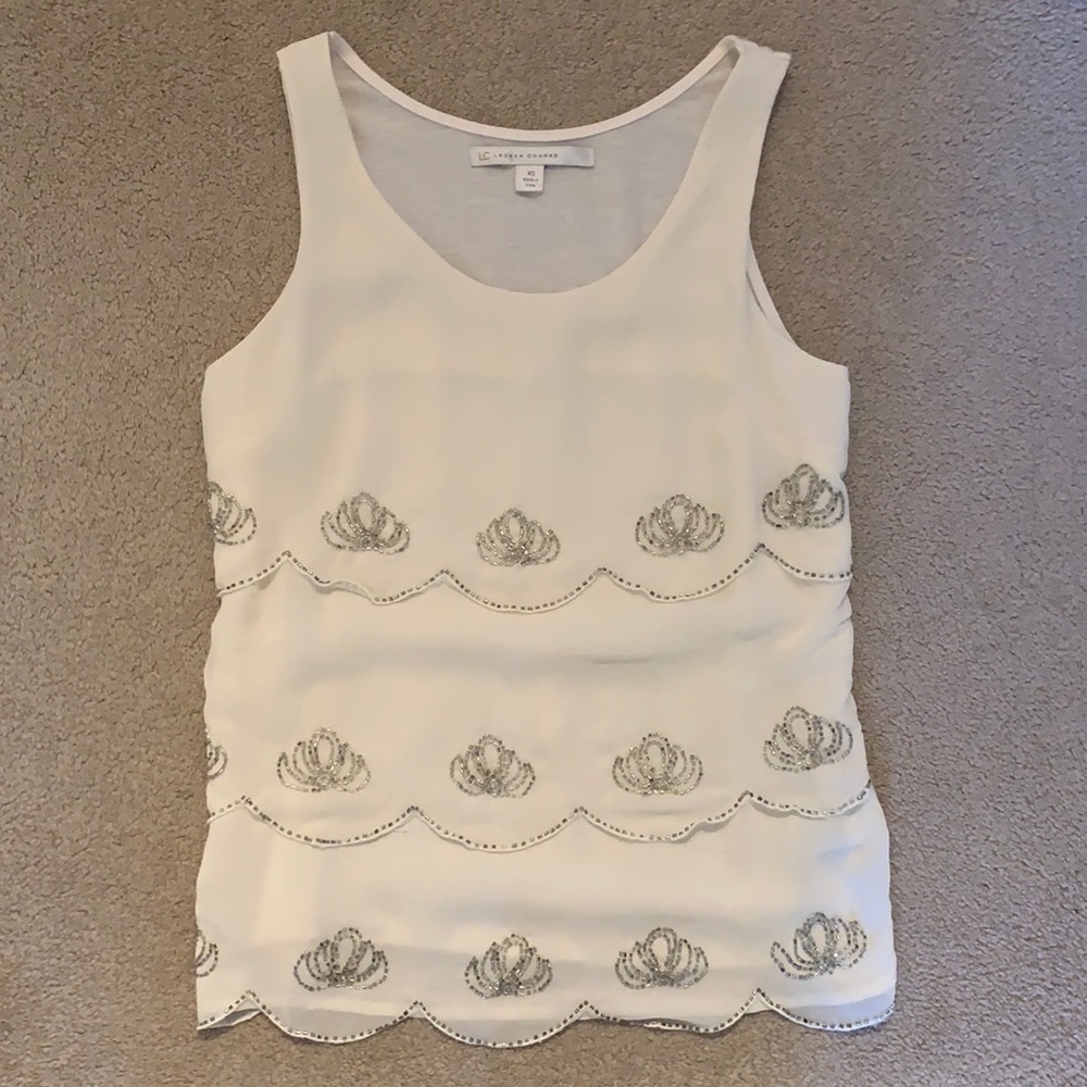 Lauren Conrad Cream Tank Top